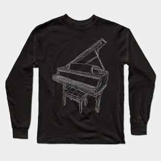 Black and white piano Long Sleeve T-Shirt